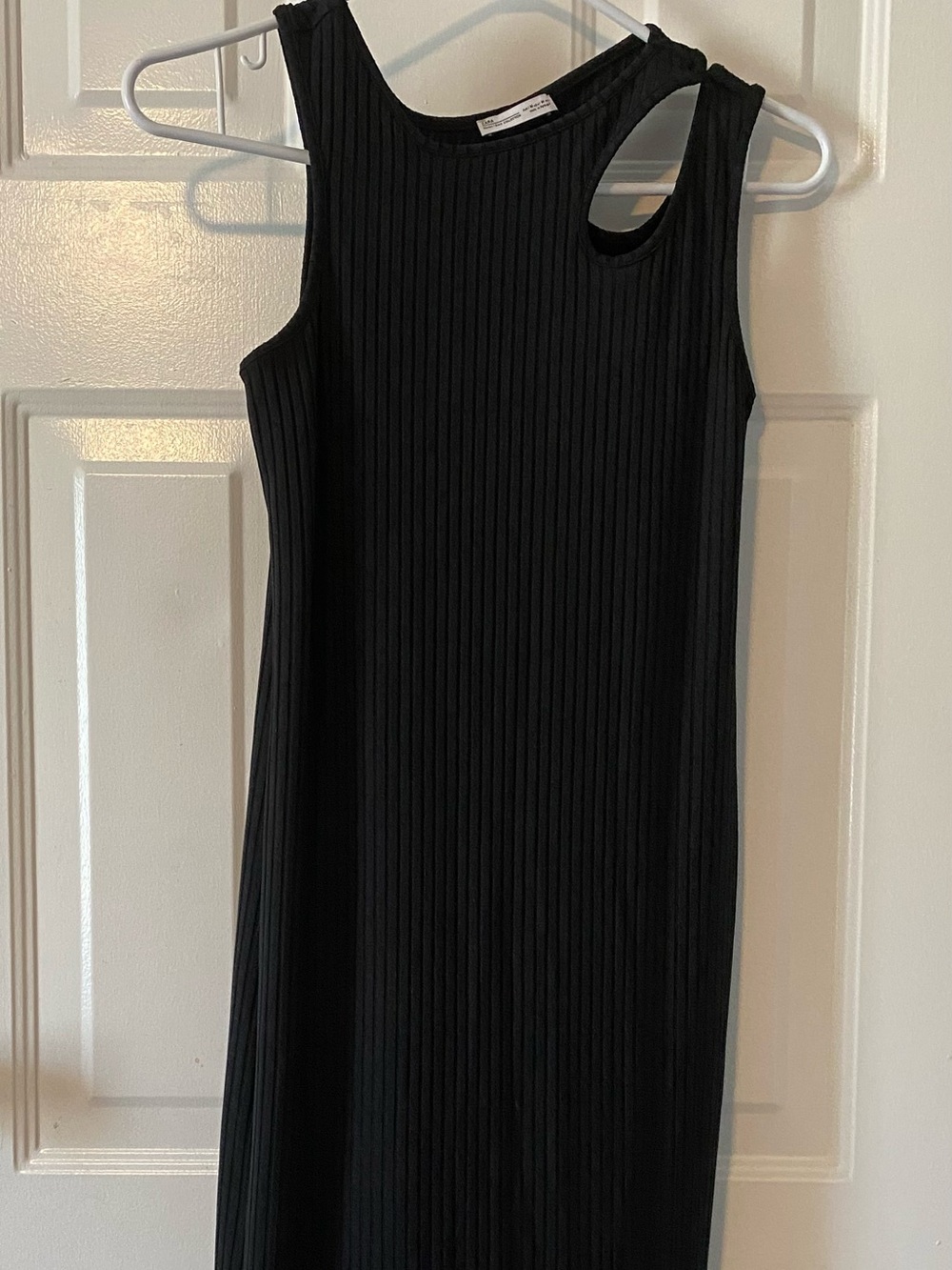 Zara Black Ribbed Knit Dress